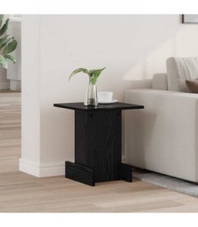 vidaXL End Table Black Oak 35.5 x 35 x 40 cm Engineered Wood — Size: 36.5 x 35 x 40 cm
