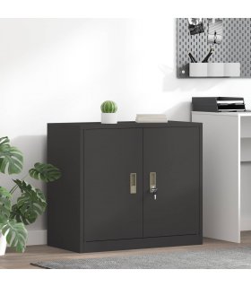 vidaXL Storage Cabinet Black 80 x 40 x 70 cm Steel