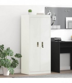 vidaXL Storage Cabinet White 60 x 40 x 140 cm Steel