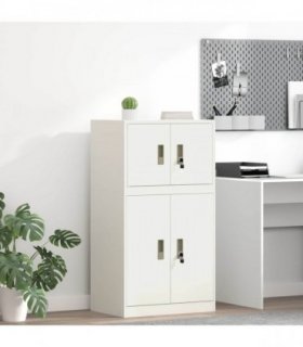 vidaXL Storage Cabinet White 60 x 40 x 40 cm Steel