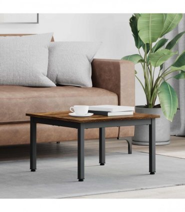 vidaXL Coffee Table Smoke Oak 60 x 60 x 36 cm Engineered Wood — Colour: Smoked oak