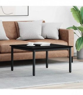 vidaXL Coffee Table Black Oak 80 x 80 x 45 cm Engineered Wood