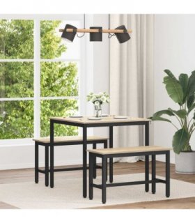 vidaXL Dining Tables 80 x 80 x 75 cm METAL — Colour: Sonoma oak