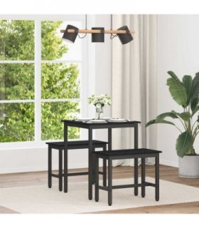 vidaXL Dining Tables 60 x 60 x 75 cm METAL — Colour: Black oak