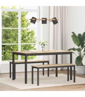 vidaXL Dining Tables 140 x 80 x 75 cm METAL — Colour: Sonoma oak