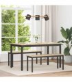 vidaXL Dining Tables 140 x 80 x 75 cm METAL — Colour: Sonoma oak