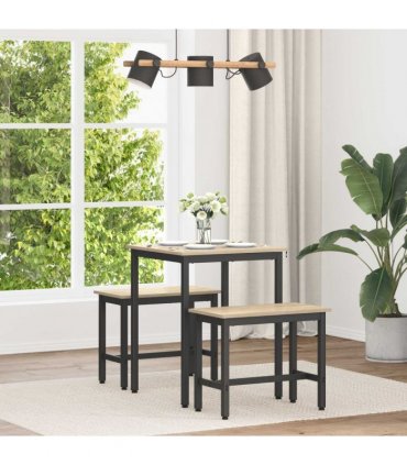 vidaXL Dining Tables 60 x 60 x 75 cm METAL — Colour: Sonoma oak