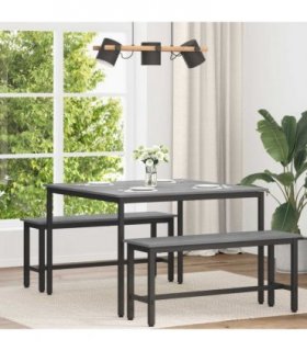vidaXL Dining Tables 110 x 110 x 75 cm METAL — Colour: Grey sonoma
