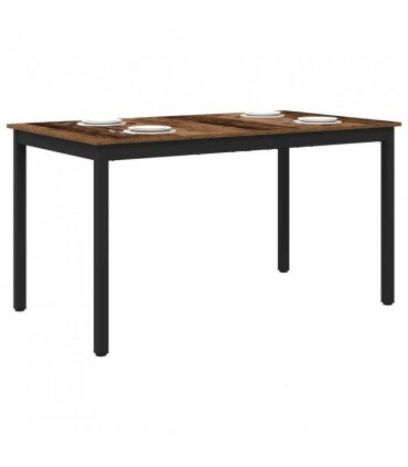 vidaXL Dining Tables 140 x 80 x 75 cm METAL — Colour: Old wood