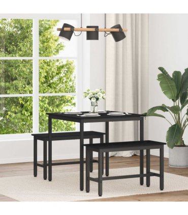 vidaXL Dining Tables 80 x 80 x 75 cm METAL — Colour: Black oak