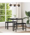 vidaXL Dining Tables 80 x 80 x 75 cm METAL — Colour: Black oak