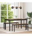 vidaXL Dining Tables 140 x 80 x 75 cm METAL — Colour: Smoked oak