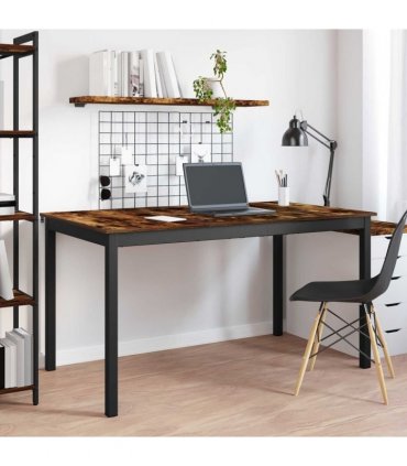 vidaXL Dining Tables 140 x 80 x 75 cm METAL — Colour: Smoked oak