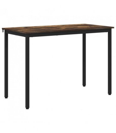 vidaXL Dining Tables 110 x 100 x 75 cm METAL — Colour: Smoked oak, Size: 110 x 55 x 75 cm