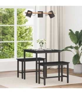 vidaXL Dining Tables 70 x 70 x 75 cm METAL — Colour: Black oak