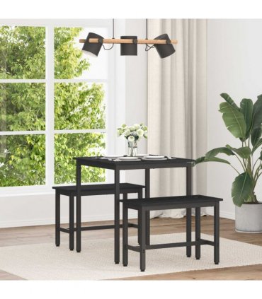 vidaXL Dining Tables 70 x 70 x 75 cm METAL — Colour: Black oak