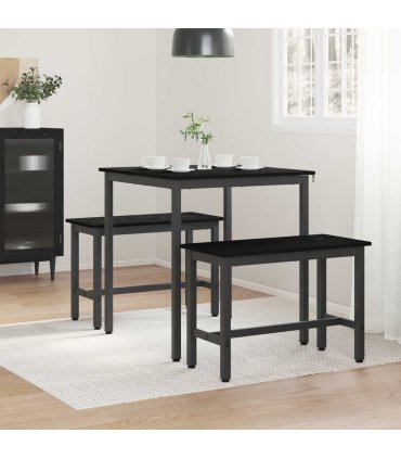 vidaXL Dining Tables 70 x 70 x 75 cm METAL — Colour: Black oak