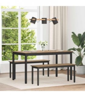 vidaXL Dining Tables 140 x 80 x 75 cm METAL — Colour: Artisan oak