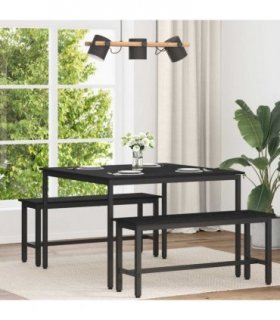 vidaXL Dining Tables 110 x 110 x 75 cm METAL — Colour: Black oak