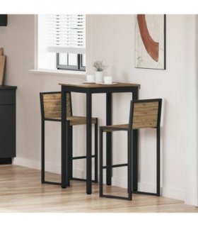 vidaXL Standing Bar Table Engineered Wood — Colour: Artisan oak, Size: 60 x 60 x 105 cm