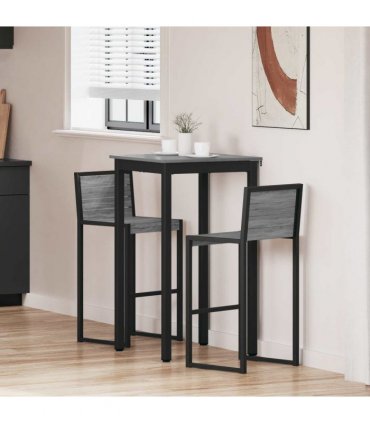 vidaXL Standing Bar Table Engineered Wood — Colour: Grey sonoma, Size: 60 x 60 x 105 cm