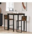 vidaXL Standing Bar Table Engineered Wood — Colour: Smoked oak, Size: 80 x 80 x 105 cm