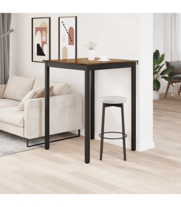 vidaXL Standing Bar Table Engineered Wood — Colour: Smoked oak, Size: 80 x 80 x 105 cm
