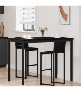 vidaXL Standing Bar Table Engineered Wood — Colour: Black oak, Size: 140 x 80 x 105 cm