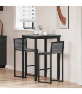 vidaXL Standing Bar Table Engineered Wood — Colour: Grey sonoma, Size: 70 x 70 x 105 cm