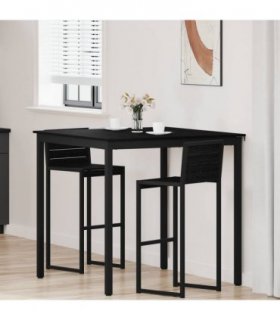 vidaXL Standing Bar Table Engineered Wood — Colour: Black oak, Size: 110 x 110 x 105 cm