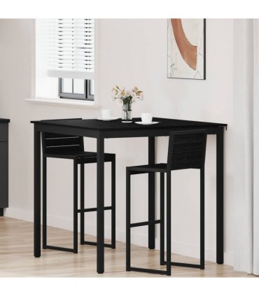 vidaXL Standing Bar Table Engineered Wood — Colour: Black oak, Size: 110 x 110 x 105 cm
