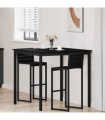 vidaXL Standing Bar Table Engineered Wood — Colour: Black oak, Size: 110 x 110 x 105 cm