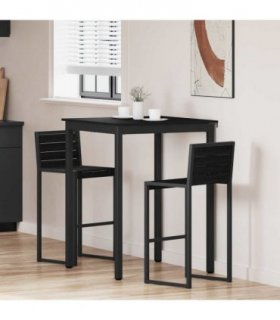 vidaXL Standing Bar Table Engineered Wood — Colour: Black oak, Size: 80 x 80 x 105 cm