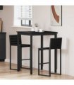 vidaXL Standing Bar Table Engineered Wood — Colour: Black oak, Size: 80 x 80 x 105 cm