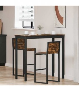 vidaXL Standing Bar Table Engineered Wood — Colour: Smoked oak, Size: 110 x 55 x 105 cm