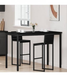 vidaXL Standing Bar Table Engineered Wood — Colour: Black oak, Size: 150 x 80 x 105 cm
