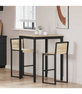 vidaXL Standing Bar Table Engineered Wood — Colour: Sonoma oak, Size: 80 x 80 x 105 cm