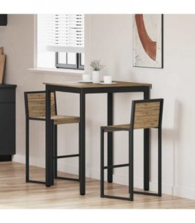 vidaXL Standing Bar Table Engineered Wood — Colour: Artisan oak, Size: 80 x 80 x 105 cm