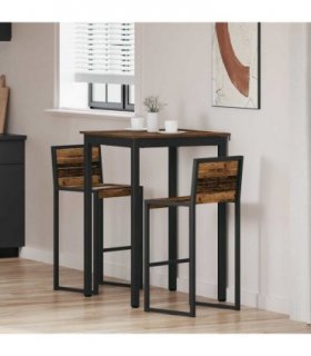 vidaXL Standing Bar Table Engineered Wood — Colour: Old wood, Size: 70 x 70 x 105 cm