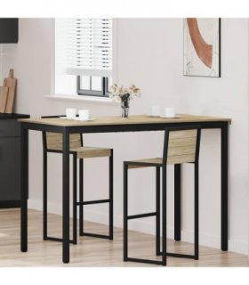 vidaXL Standing Bar Table Engineered Wood Rectangular — Colour: Sonoma oak, Size: 150 x 80 x 105 cm