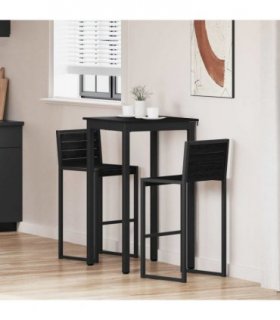 vidaXL Standing Bar Table Engineered Wood — Colour: Black oak, Size: 60 x 60 x 105 cm
