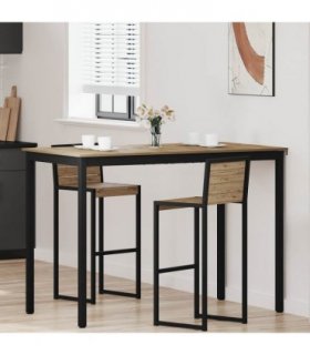 vidaXL Standing Bar Table Engineered Wood — Colour: Artisan oak, Size: 150 x 80 x 105 cm