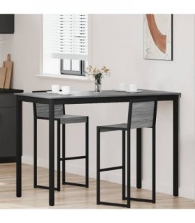 vidaXL Standing Bar Table Engineered Wood — Colour: Grey sonoma, Size: 150 x 80 x 105 cm