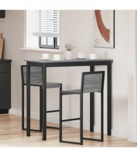 vidaXL Standing Bar Table Engineered Wood — Colour: Grey sonoma, Size: 110 x 55 x 105 cm