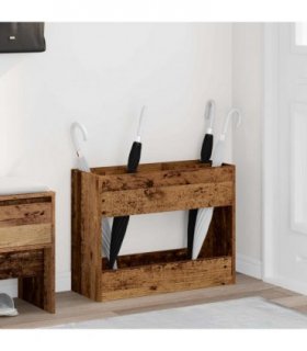 vidaXL Umbrella Stand Old Wood 65 x 24 x 50 cm Engineered Wood