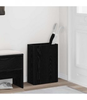 vidaXL Umbrella Stand Black Oak 40 x 20 x 55.5 cm Engineered Wood