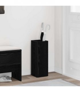 vidaXL Umbrella Stand Black Oak 20 x 20 x 55.5 cm Engineered Wood