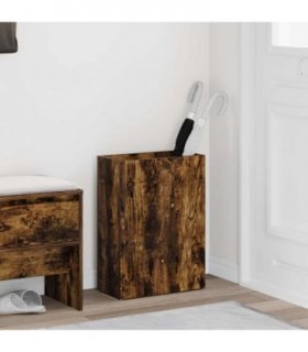 vidaXL Umbrella Stand Smoked Oak 40 x 20 x 55.5 cm Engineered Wood