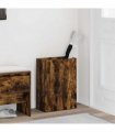 vidaXL Umbrella Stand Smoked Oak 40 x 20 x 55.5 cm Engineered Wood