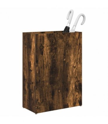 vidaXL Umbrella Stand Smoked Oak 40 x 20 x 55.5 cm Engineered Wood